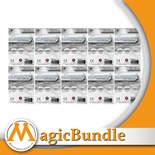Bundle 10x packs - 100 Sleeves Sapphire USA 56xWHITE 50x75