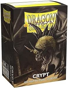 100 Sleeves Dragon Shield Standard MATTE DUAL CRYPT  Bustine Protettive