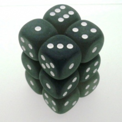 12 d6 Dice Set Chessex FROSTED SMOKE white LE409 GELO FUMO bianco Dadi Dado