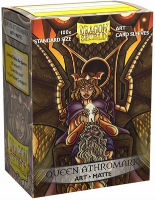 100 Sleeves Dragon Shield Magic ART MATTE QUEEN ATHROMARK Bustine Protettive