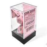 7 Dice Set Chessex PASTEL PINK black 25466 Dadi