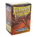 100 Sleeves Dragon Shield Standard MATTE RED Bustine Protettive Rosso