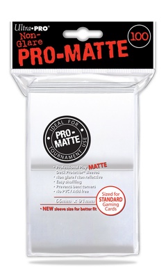 100 Deck Protector Sleeves Ultra Pro Magic PRO MATTE STANDARD WHITE Bianco Bustine Protettive Buste