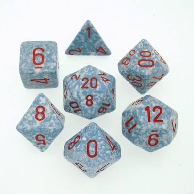 7 Dice Chessex SPECKLED AIR RED 25300 Dadi