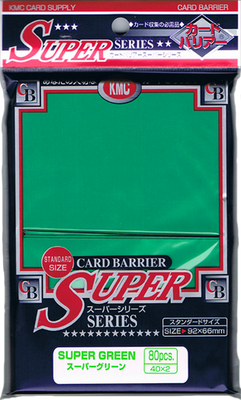 80 Card Barrier Kmc Magic SUPER SERIES GREEN Verde Bustine Protettive Buste 66x91