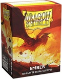 100 Sleeves Dragon Shield Standard DUAL MATTE EMBER Bustine Protettive