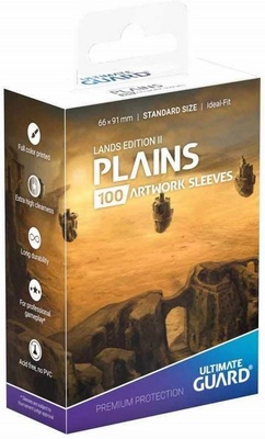 100 Sleeves Ultimate Guard ARTWORK SLEEVES LANDS EDITION II PLAINS Bustine Protettive Pianura