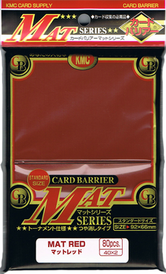 80 Card Barrier Kmc Magic MAT SERIES RED Rosso Bustine Protettive Buste 66x91