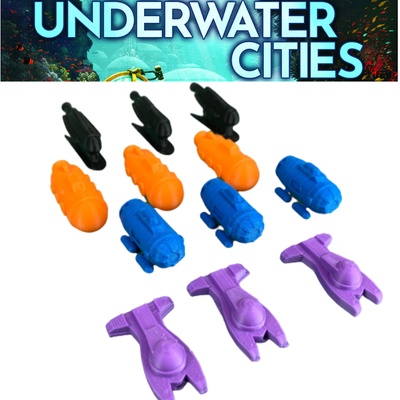 Underwater Cities: Set 12x Token Azione Sottomarino