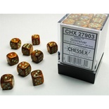 36 d6 Dice Chessex Polyedral GLITTER GOLD 27903 Dadi