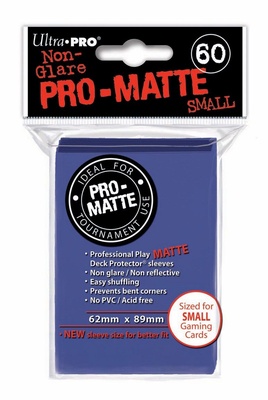 60 Deck Protector Sleeves Ultra Pro YuGiOh PRO MATTE SMALL BLUE Blu Bustine Protettive Buste