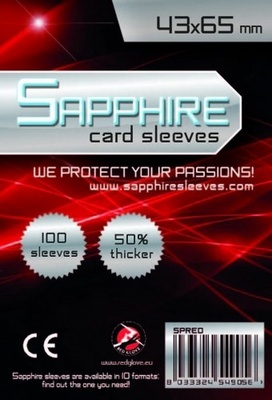 100 Sleeves Sapphire MINI CHIMERA 43x65 Bustine Protettive x Giochi da Tavolo