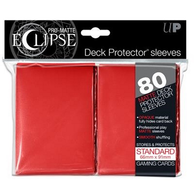 80 Sleeves Ultra Pro ECLIPSE PRO MATTE Rosse Bustine Protettive Red