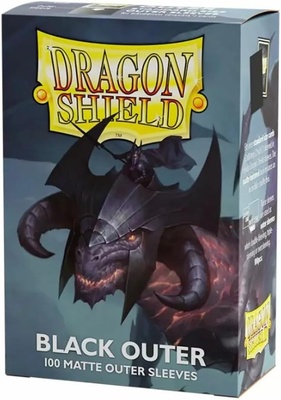 100 Sleeves Dragon Shield Standard BLACK OUTER Bustine Protettive