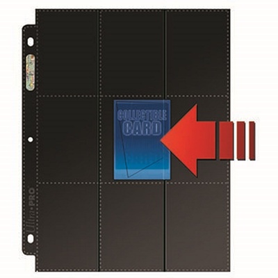 9 Pocket Pages Ultra Pro PREMIUM SERIES SIDE LOAD BLACK Nero Fogli Raccoglitore