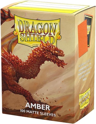 100 Sleeves Dragon Shield Standard MATTE AMBER Bustine Protettive Ambra