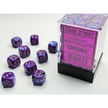 36 d6 Dice Chessex Polyedral LUSTROUS PURPLE GOLD 27897 Dadi