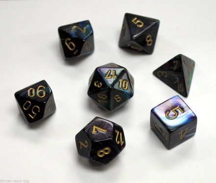 7 Die Set Chessex FESTIVE RIO yellow Dice RIO giallo Dadi Dado 27449