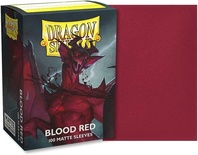 100 Sleeves Dragon Shield Standard DUAL MATTE BLOOD RED Bustine Protettive