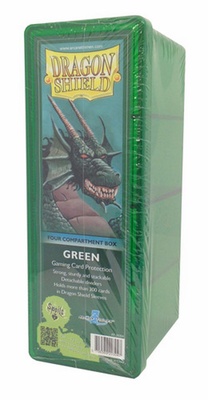 Four Compartment Box Dragon Shield Magic GREEN Verde Porta Mazzo 4 Spazi Scatola