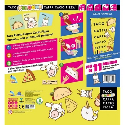 Taco Peluche Gatto Capra Cacio Pizza